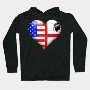 Half American Half Sardinian - Gift for Sardinian From Sardinia Hoodie